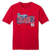 Ranger Suarez Speckle Team Font MLBPA Tee
